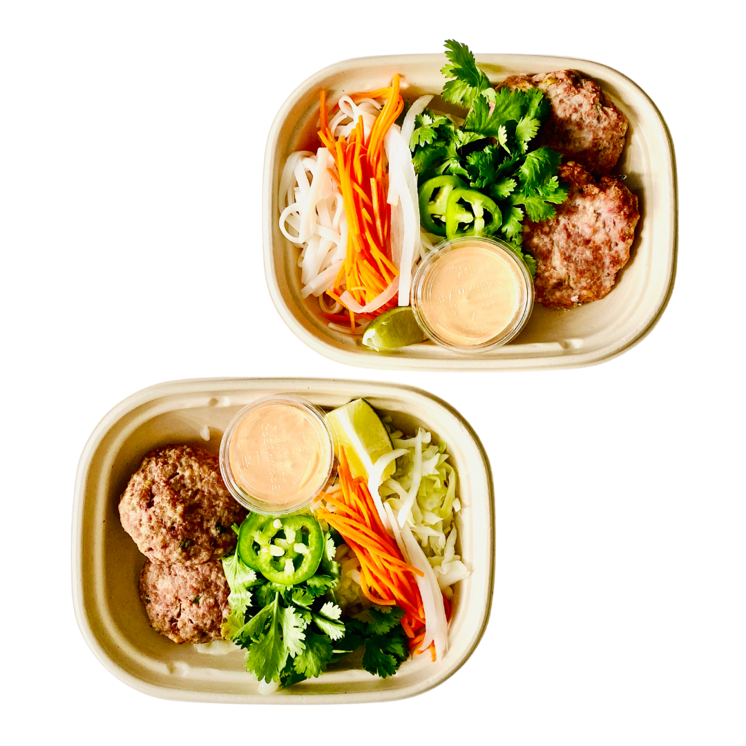 BANH MI BOWL w SPICY MAYO + PICKLED VEGETABLES