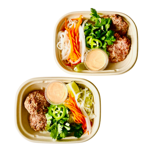 BANH MI BOWL w SPICY MAYO + PICKLED VEGETABLES